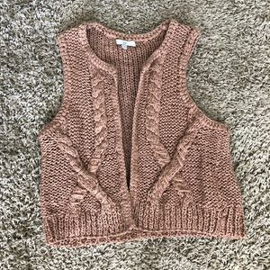 Tan knit vest from Gap